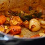 searing 7-hour lamb mirepoix