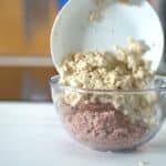 adding soaked bread crumbs in stuffing