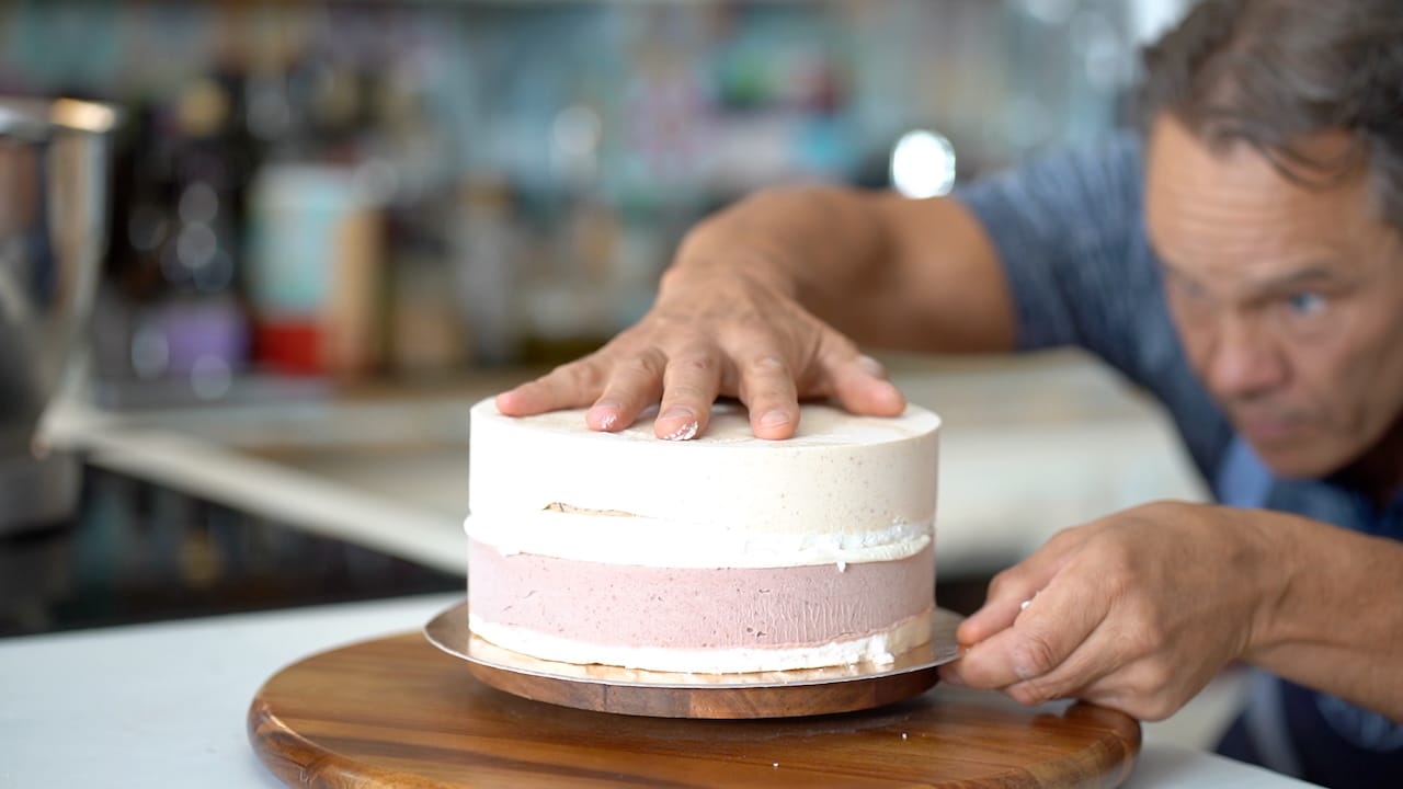 vacherin cake assembly