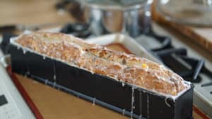 Baked Banana Lime Mango Cake