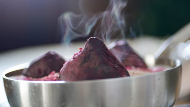 roasted beets in salt