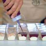 blackberry coulis in cups