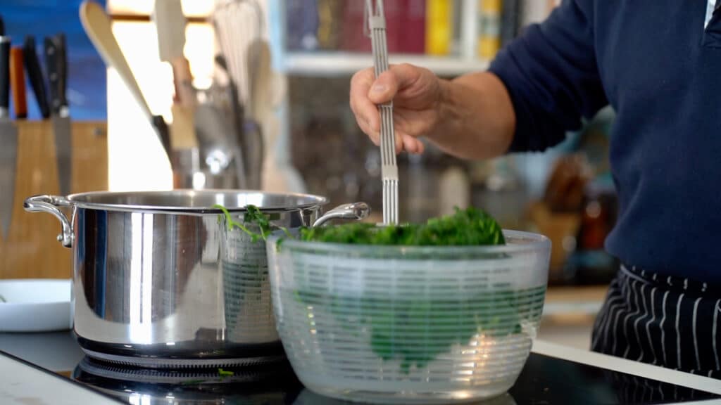 blanching greens