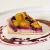plated blueberry prune pie