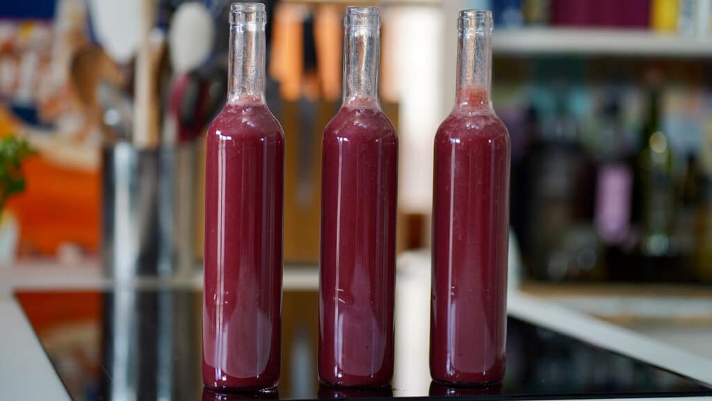 freshly juiced black muscat grapes