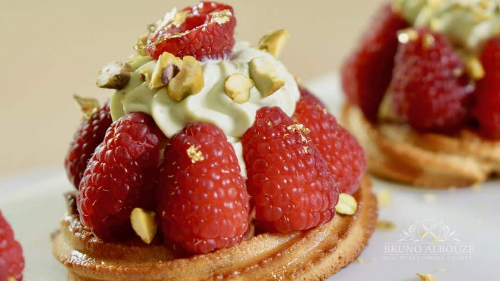 Bruno Albouze Raspberry Pistachio Macaron Tart