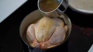 capon poaching cooking method