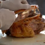 carving capon breast