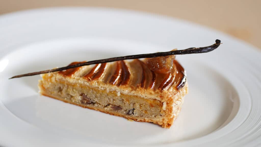 chestnut king cake slice