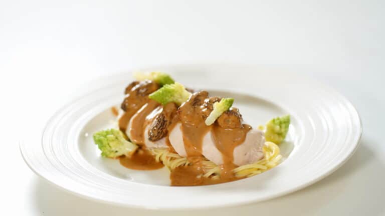 chicken breast with morel sauce
