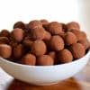 bowl of chocolate truffles