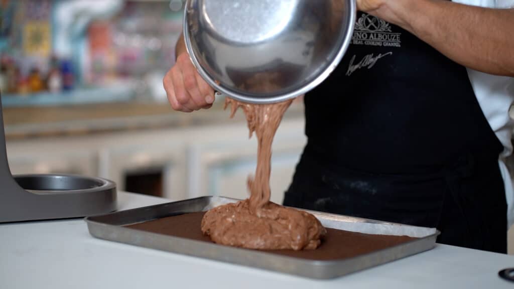chocolate streusel brownie