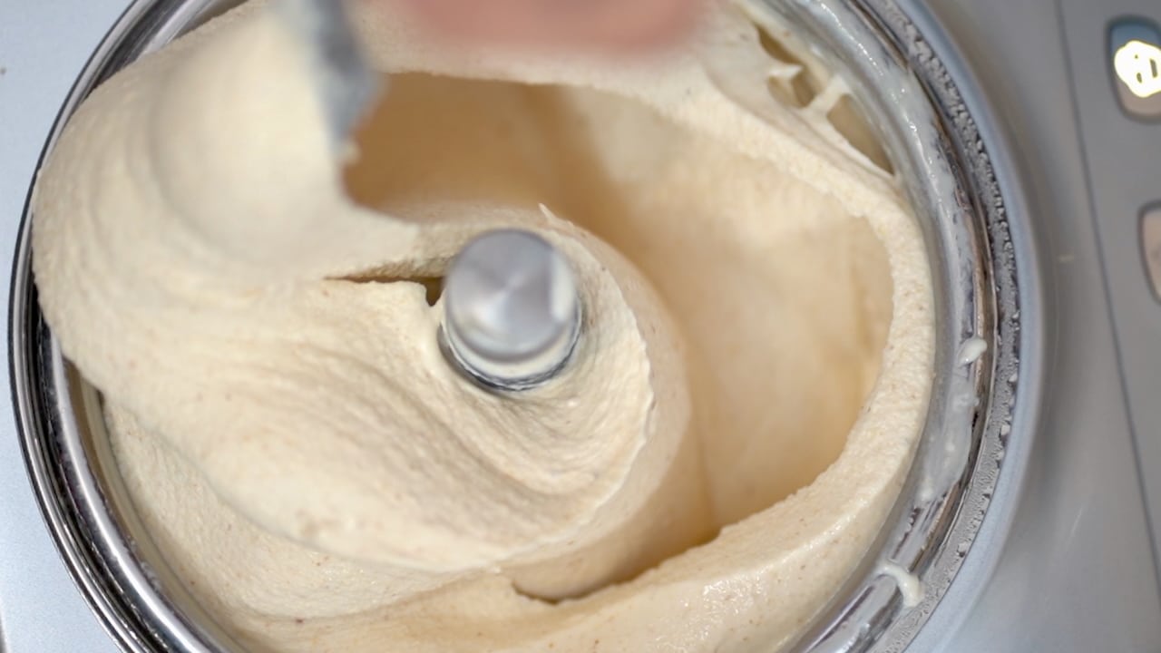 churned roasted pear ice cream