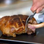 crispy cooked leg of lamb