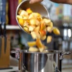 cooking chunks of apples