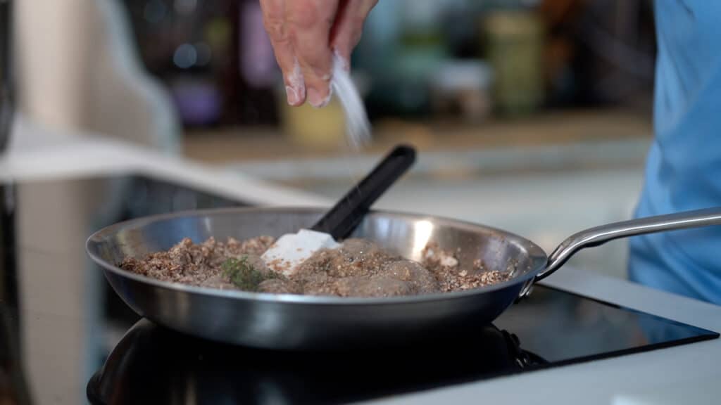 cooking duxelles