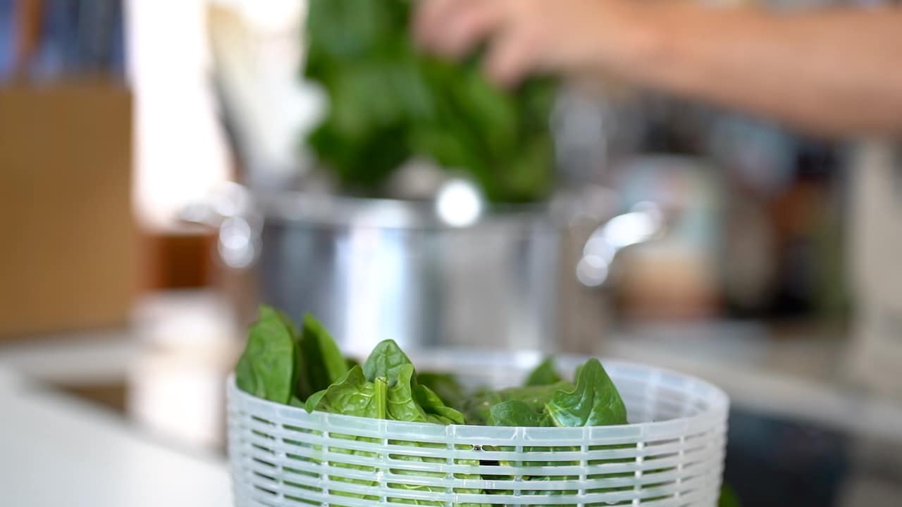 wilting spinach