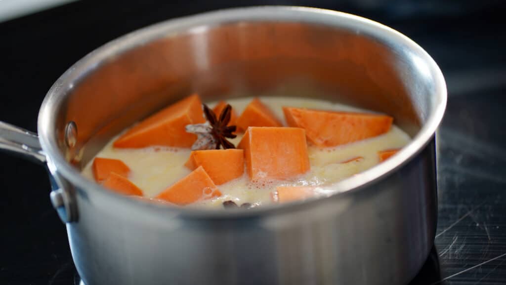 cooking sweet potatoes
