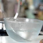 cooling off poached eggs