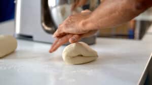 deflating croissant dough