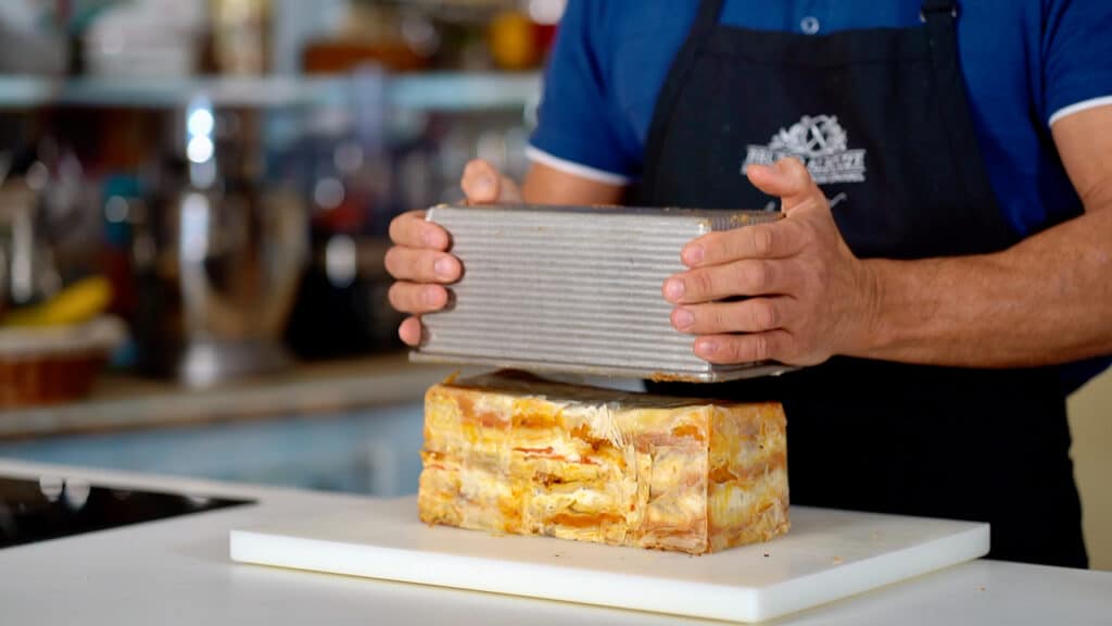 demolding butternut lasagna