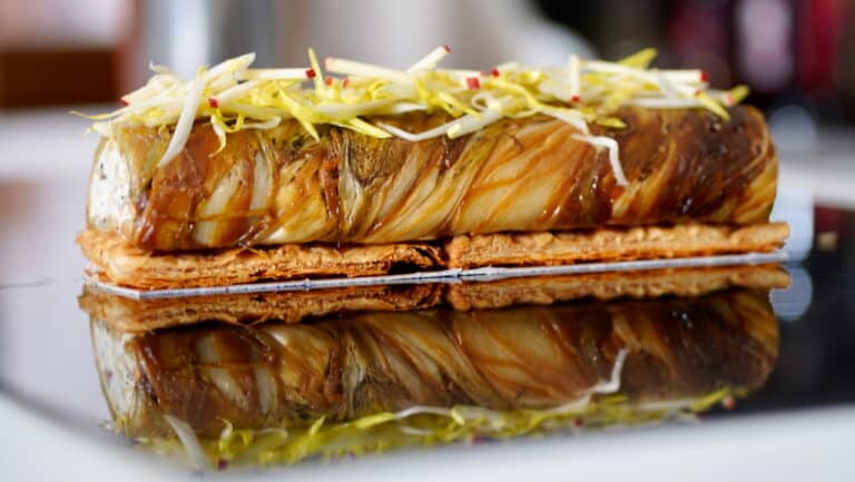endive roquefort tatin log
