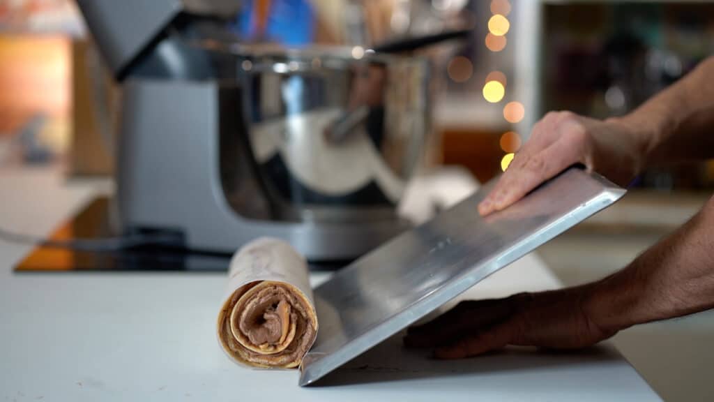 parchment wrapped cake roll