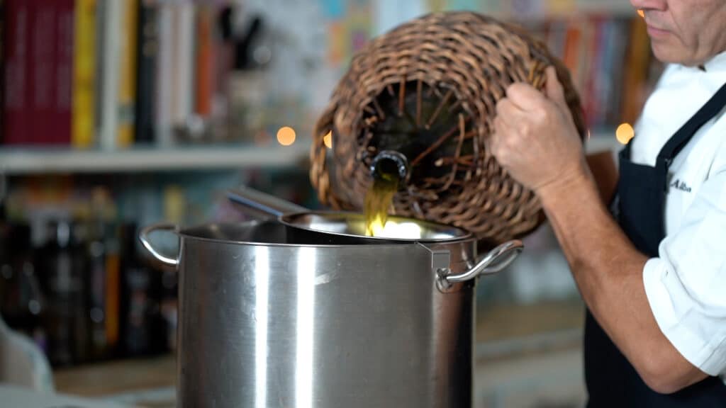 filtering walnut spirit