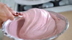 finished raspberry mousse