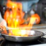 flambeing chicken livers