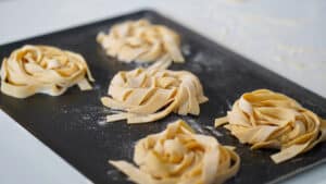 fresh tagliatelle pasta