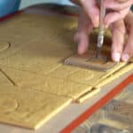 cutting gingerbread sheet