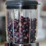 grapes in blender