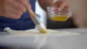 greasing brick pastry