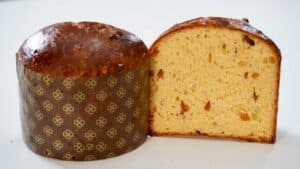 halved panettone