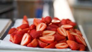 selected strawberries