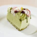 matcha cheesecake slice