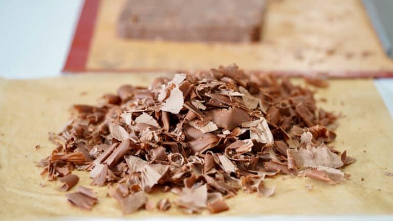 milk chocolate shavings