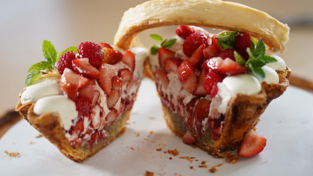 mille feuille basket cut