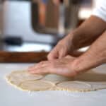 cutting pastry for tartlets