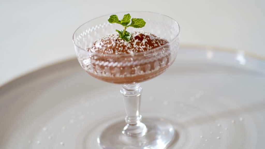 mousse au chocolat en coupe