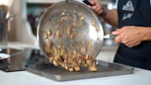 cooling off mushroom mixture