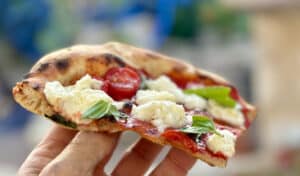 Neapolitan pizza slice