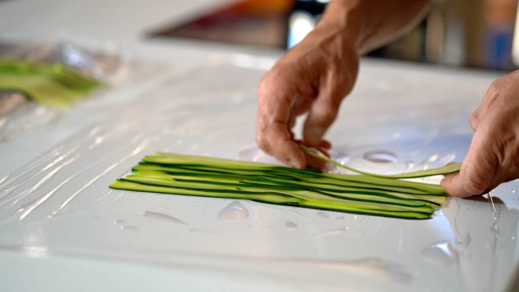 overlapping zucchini slices