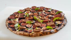 pizza fig blueberries