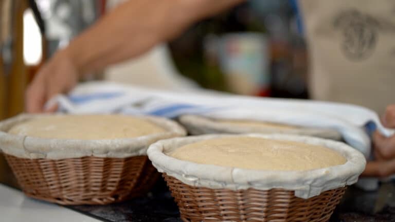 proofed spelt breads