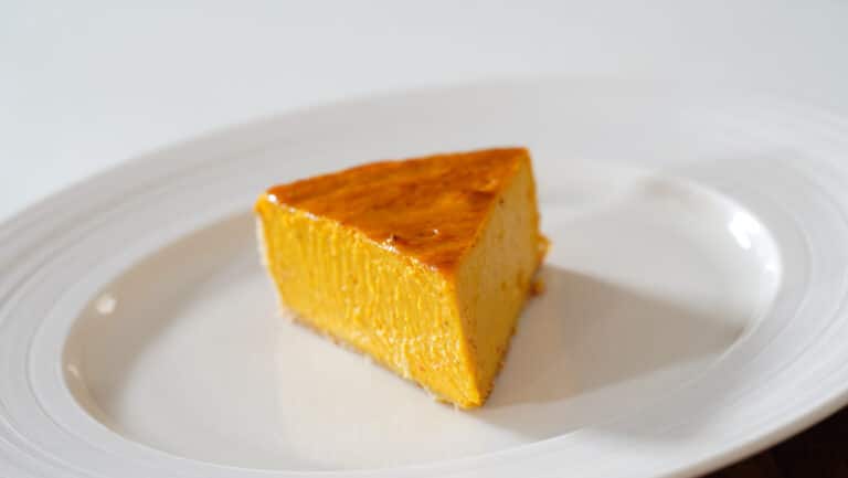 pumpkin flan slice