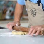 flattening quiche dough