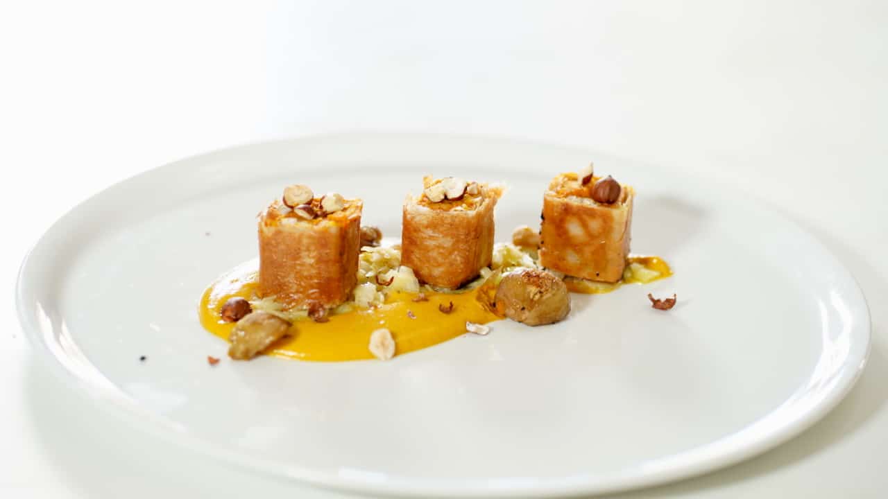 red kuri squash strudel