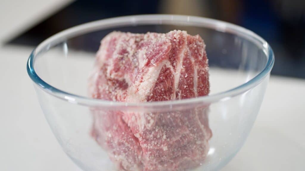 salting pork shoulder